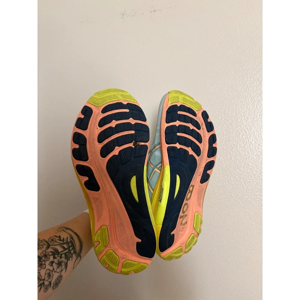 Asics Gel-Kayano 30 Running Shoes Mint Green Orange Neon Yellow Womens 10.5